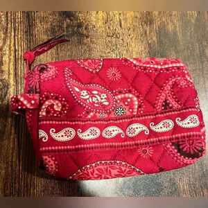 RETIRED: Vera Bradley | small Mesa Red cosmetic bag.​